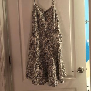 Black and white patterned dress